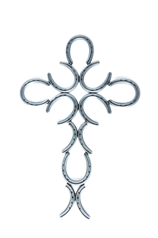 Rustic Inverted Horseshoe Cross