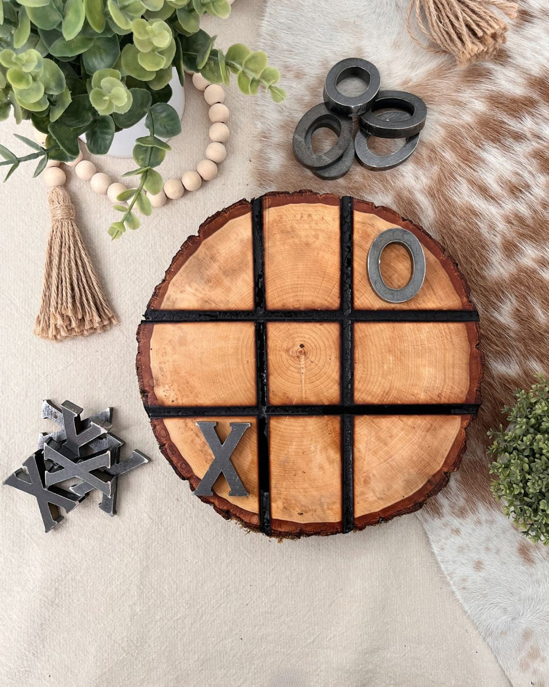 Rustic Tic Tac Toe Game