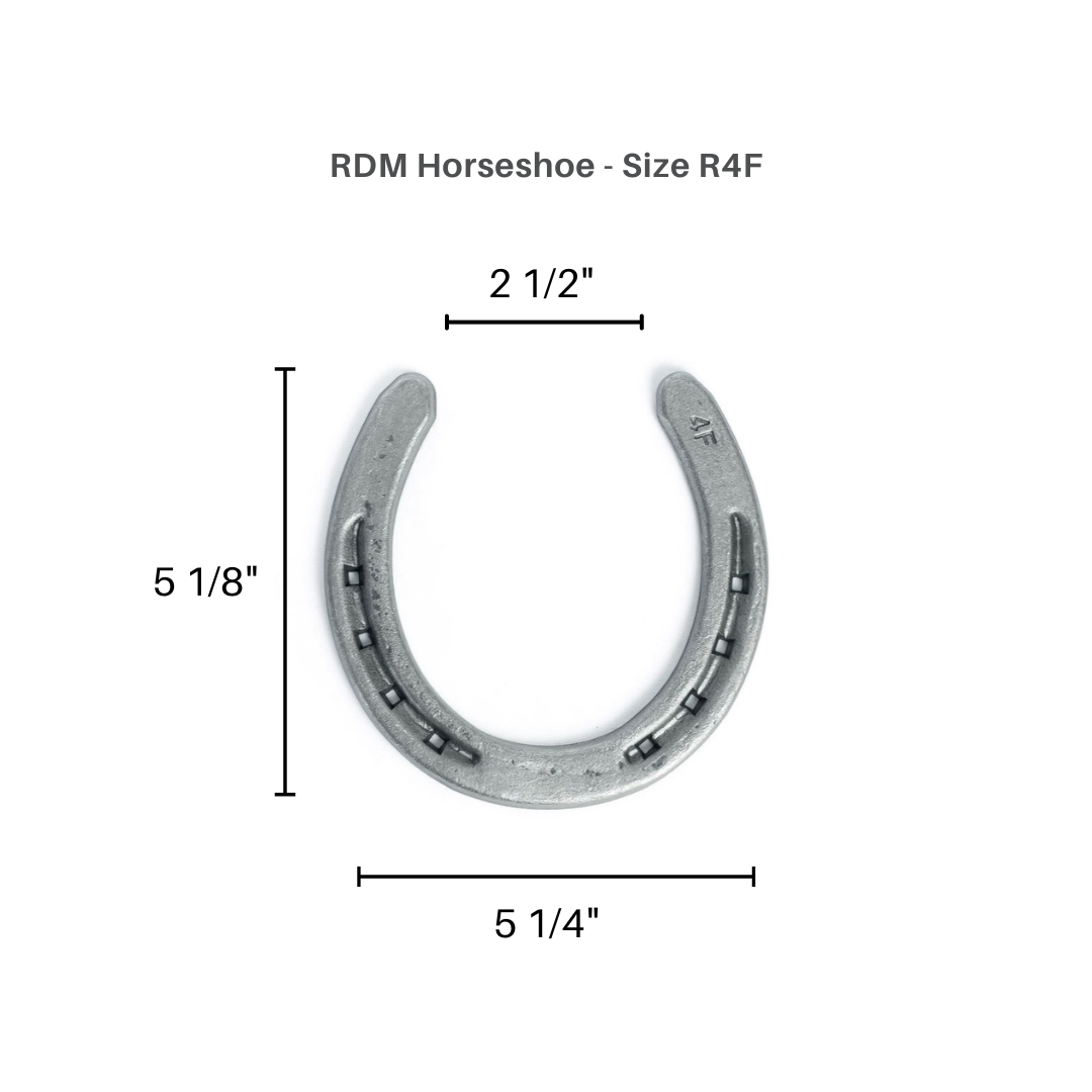 New Steel Horseshoes - RDM Size 1 - R4-F - Sand Blasted Steel - The Heritage Forge