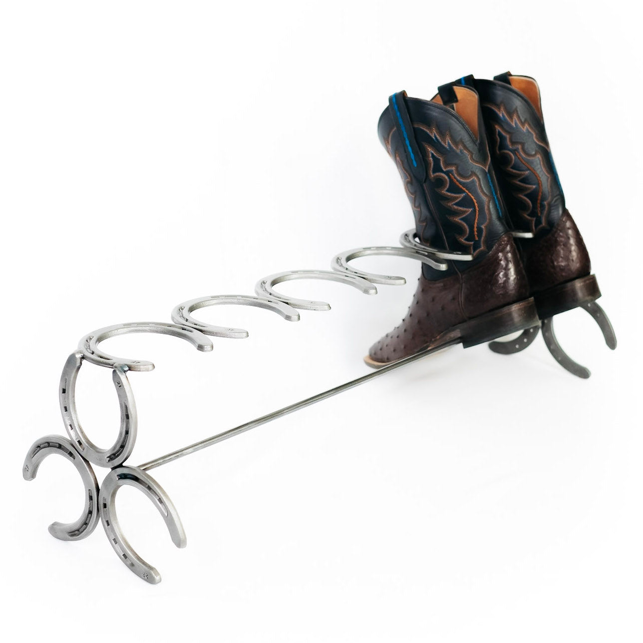 Rustic Horseshoe Boot Rack - 1, 2, 3, or 4 pairs