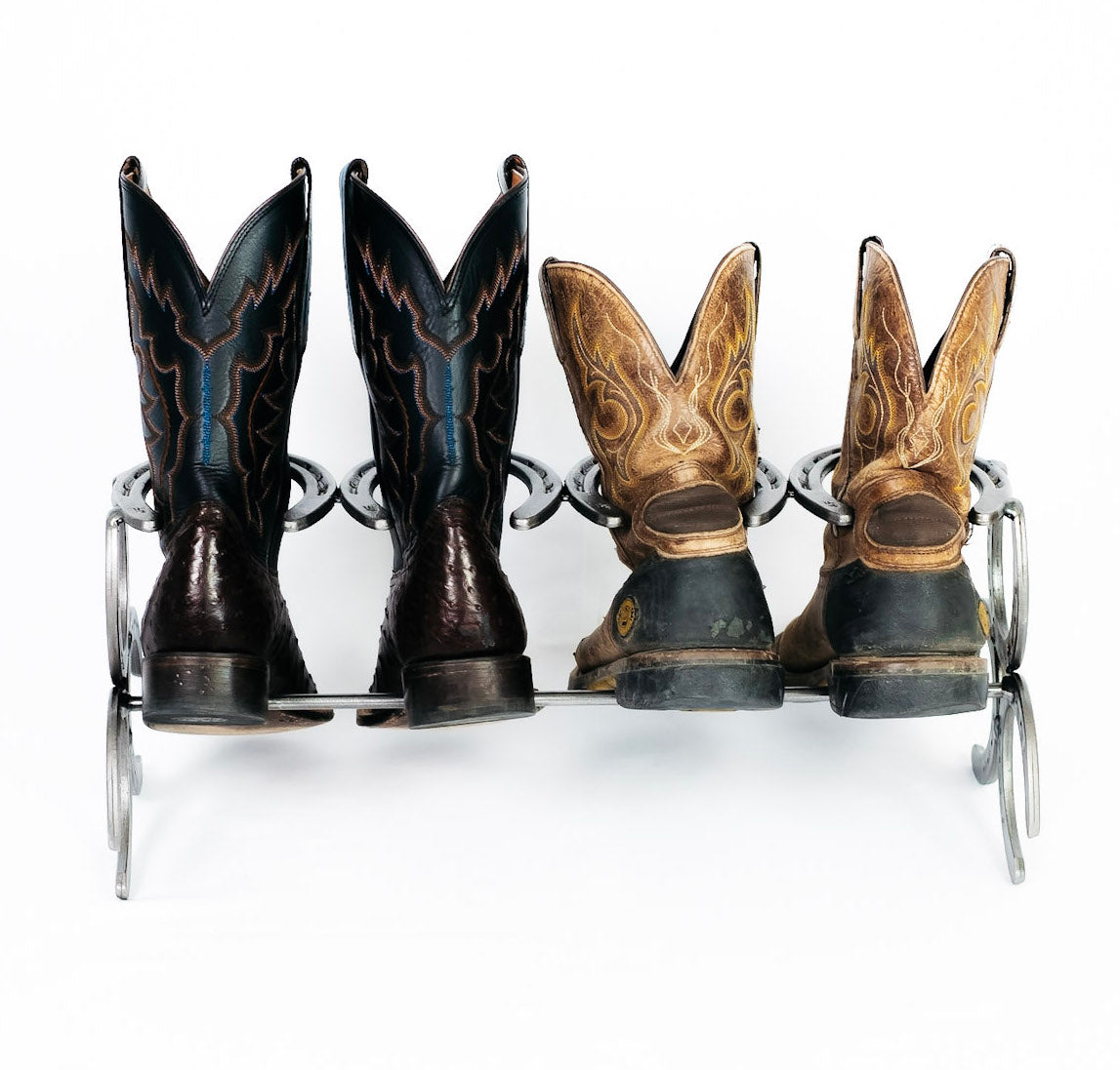 Rustic Horseshoe Boot Rack - 1, 2, 3, or 4 pairs