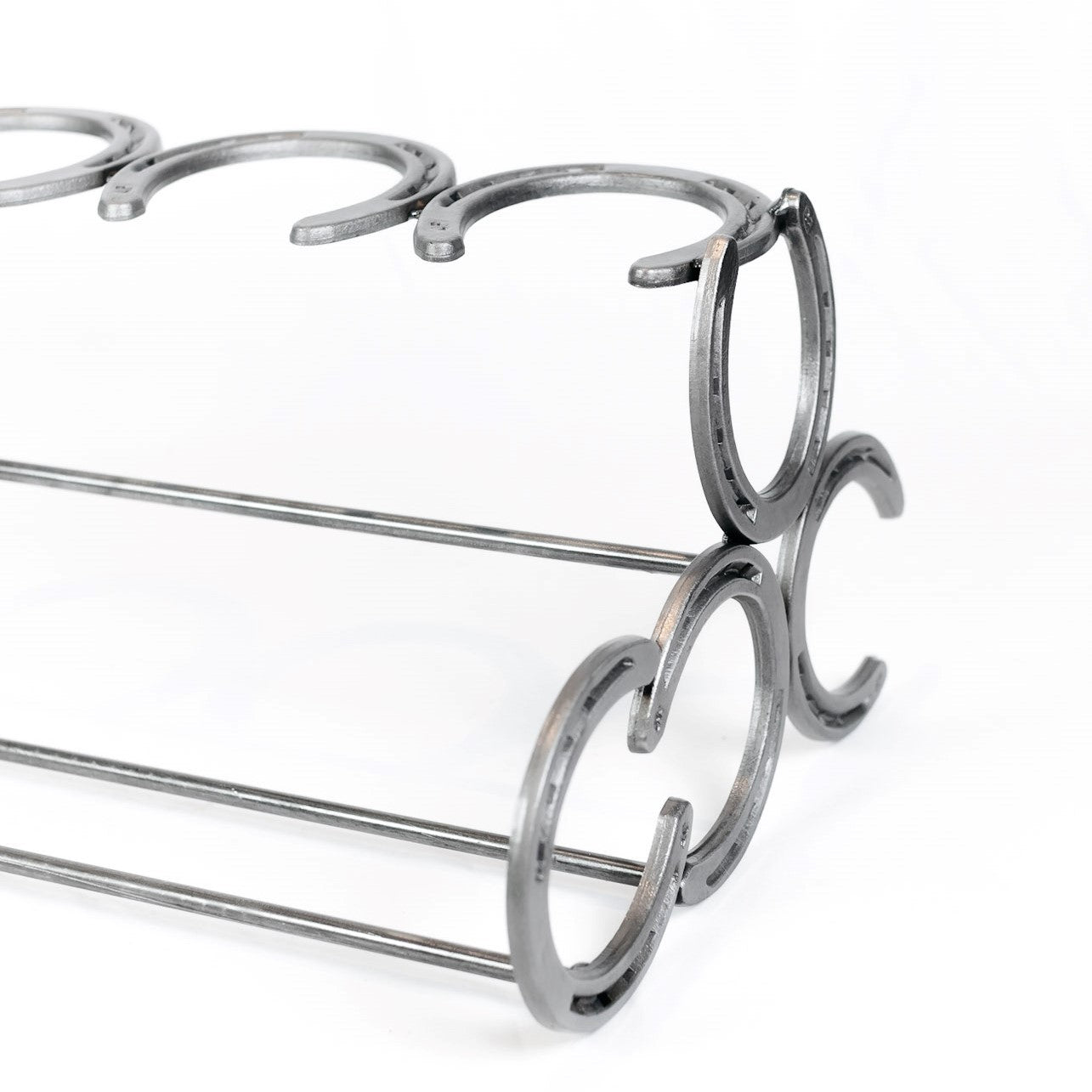 Rustic Horseshoe Boot Rack with Shoe Rack