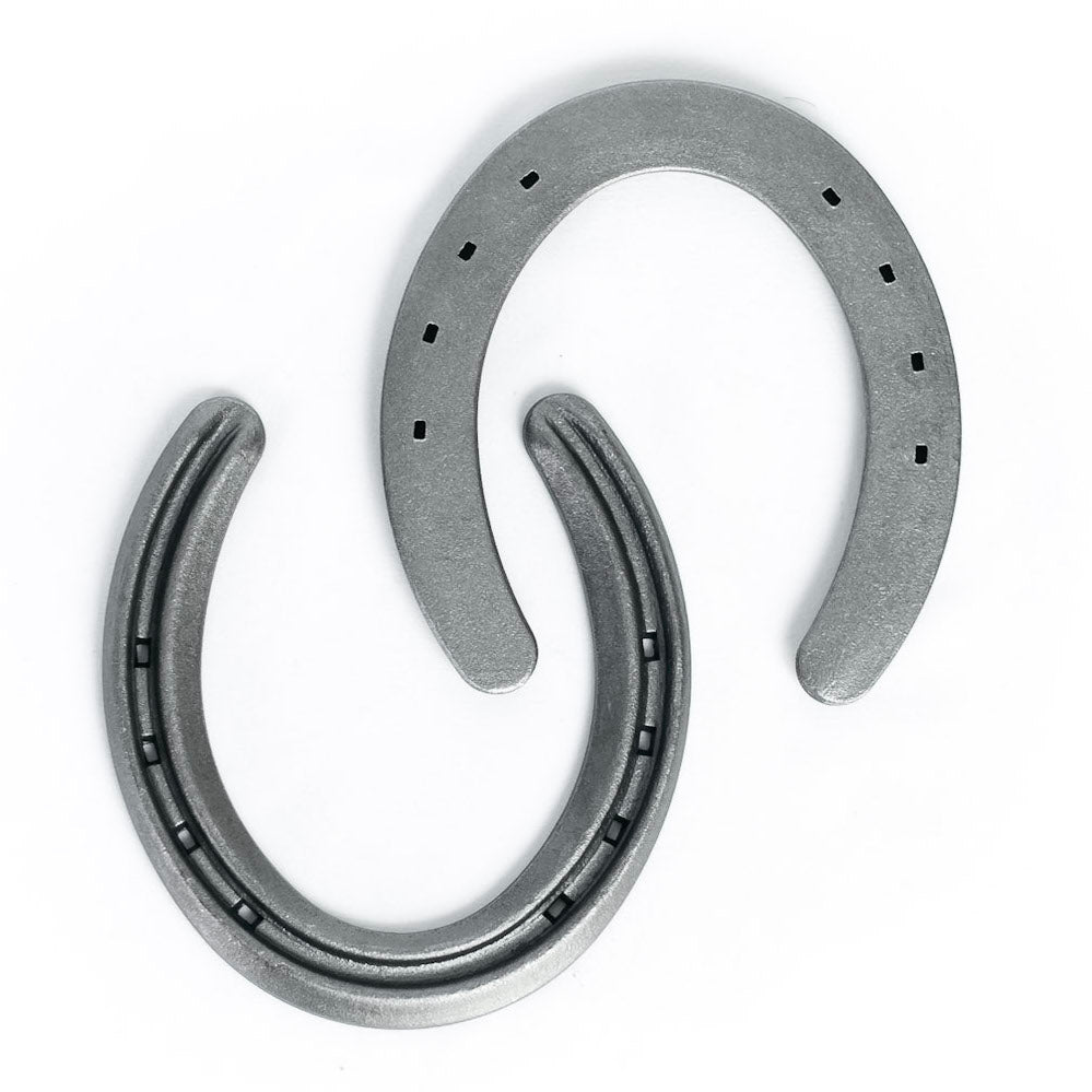 New Steel Horseshoes - Lite Rim Size 0 - Sand Blasted Steel Mild Steel