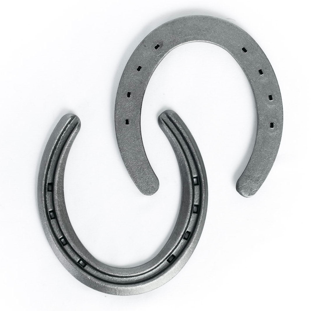 New Steel Horseshoes - Lite Rim Size 1 -Sand Blasted Mild Steel