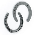 New Steel Horseshoes - Lite Rim Size 1 -Sand Blasted Steel - The Heritage Forge
