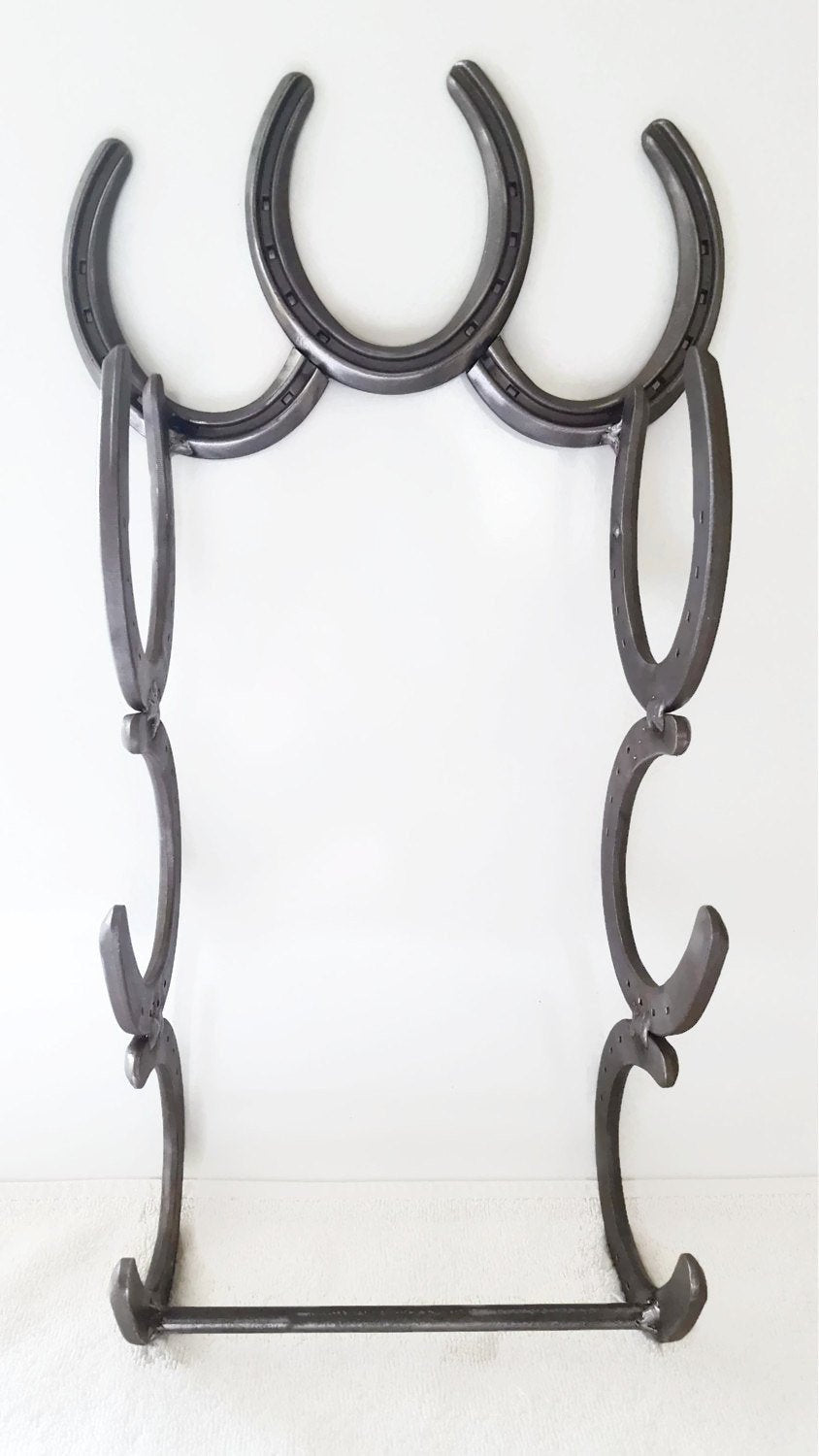 Rustic Horseshoe Towel Holder and Hanger