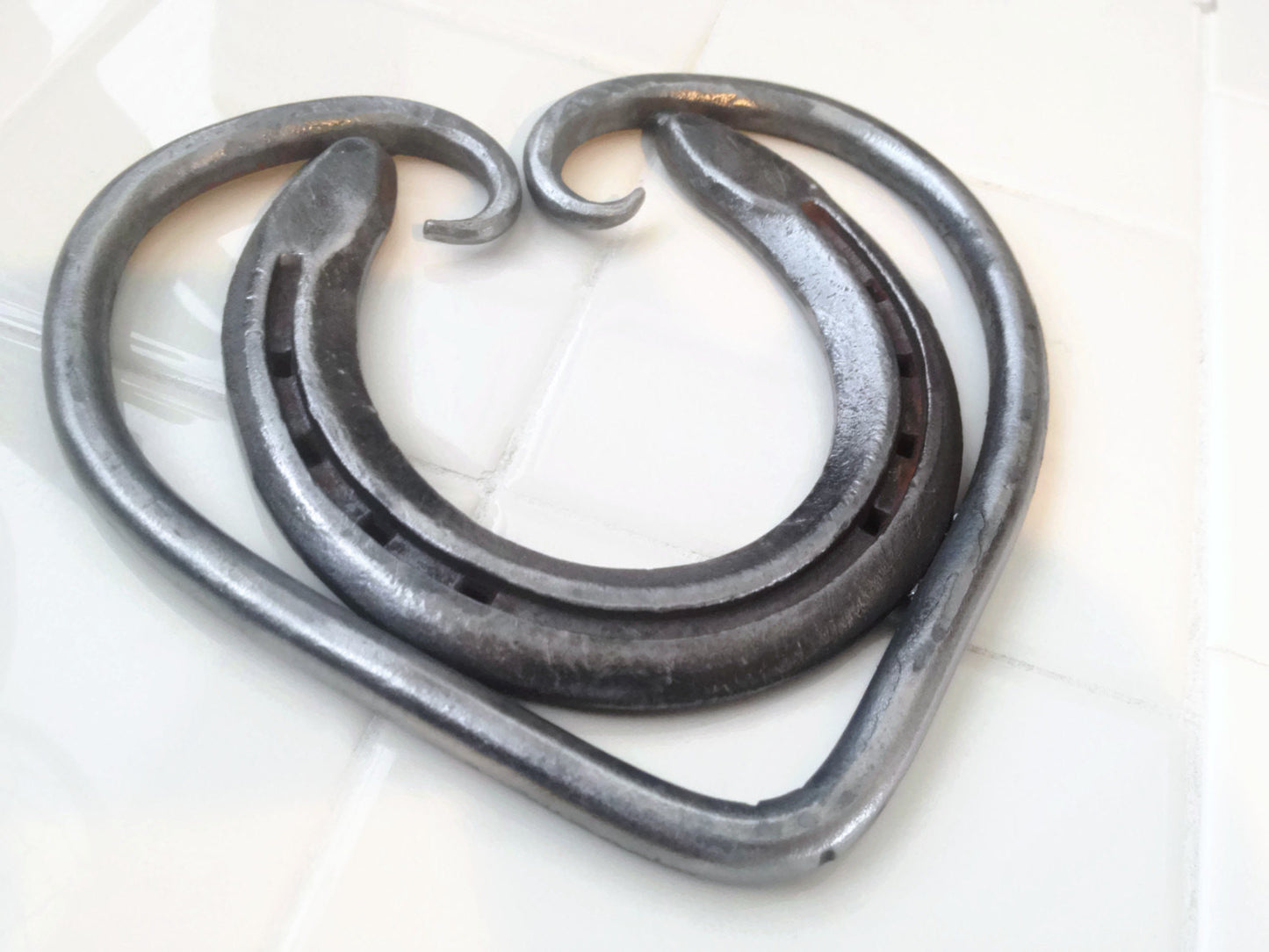 Horseshoe Heart Trivet, Home Decor, Wall Hanger - The Heritage Forge