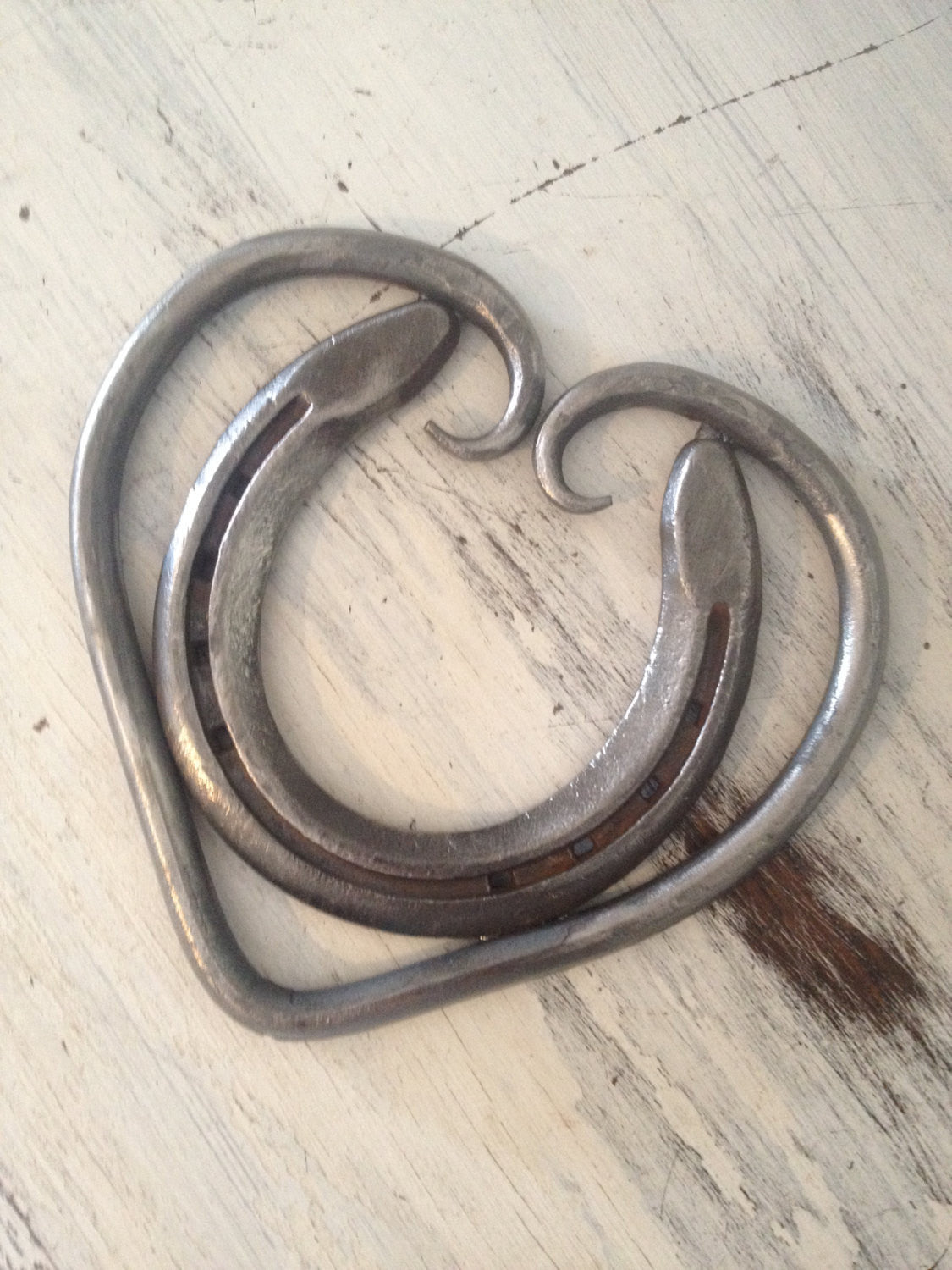 Horseshoe Heart Trivet, Home Decor, Wall Hanger - The Heritage Forge