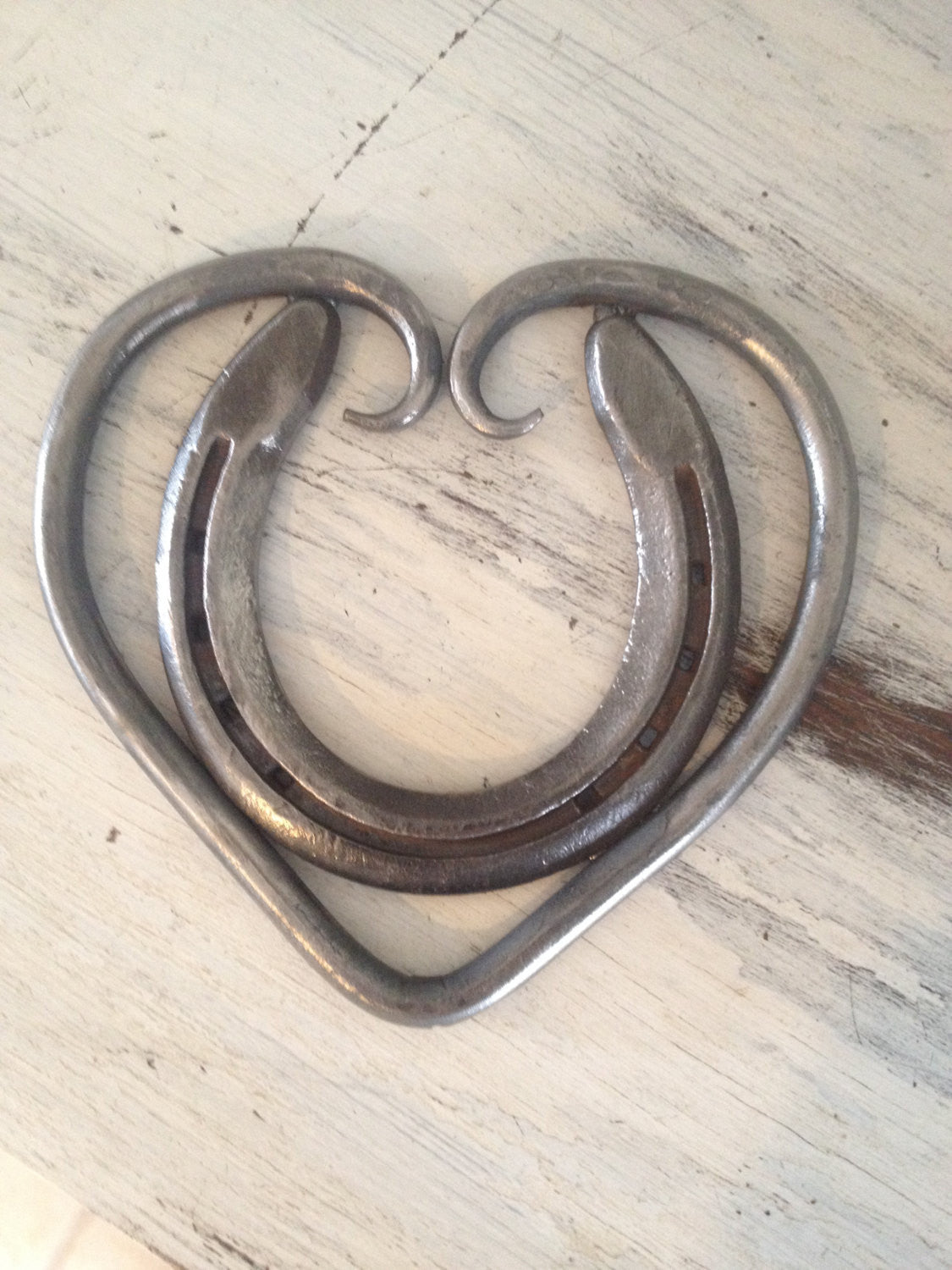 Horseshoe Heart Trivet, Home Decor, Wall Hanger - The Heritage Forge