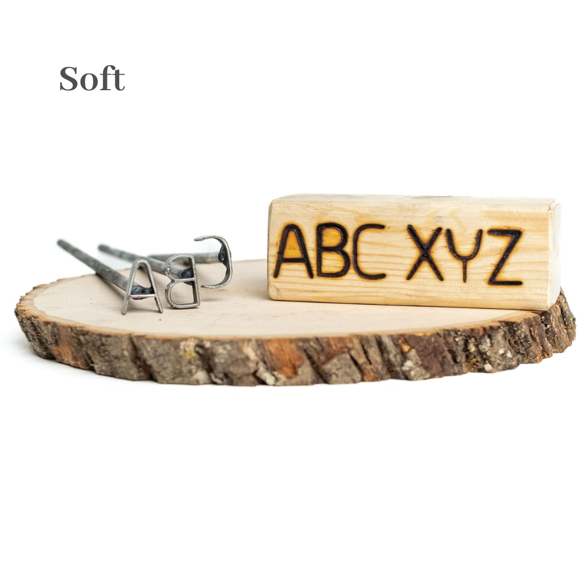 A-Z Alphabet Branding Irons - 3/4" Tall  - 26 Letters - 8" Straight Steel Handles - BBQ, Woodworking, Crafts, Monogram - The Heritage Forge