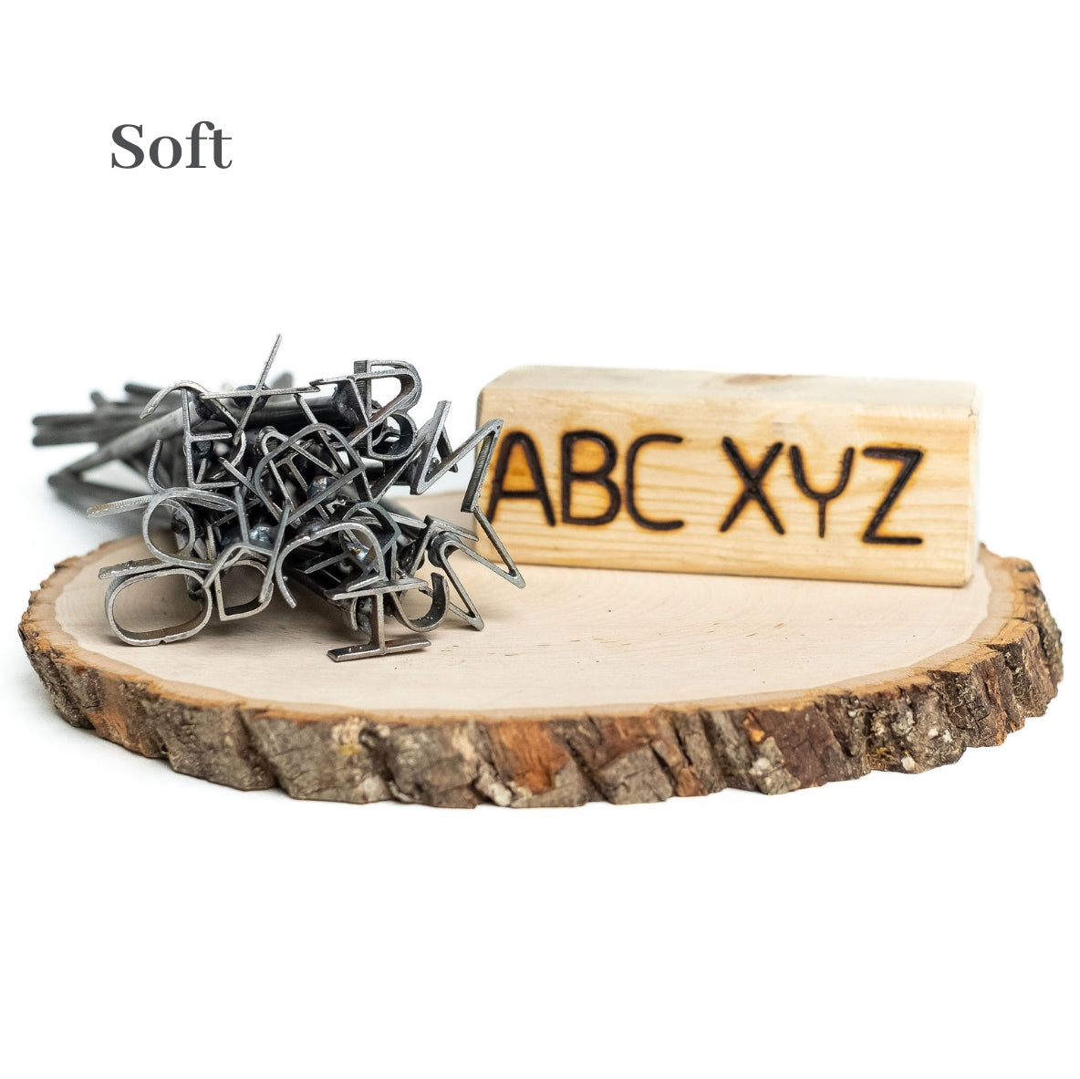A-Z Alphabet Branding Irons - 3/4" Tall  - 26 Letters - 8" Straight Steel Handles - BBQ, Woodworking, Crafts, Monogram - The Heritage Forge