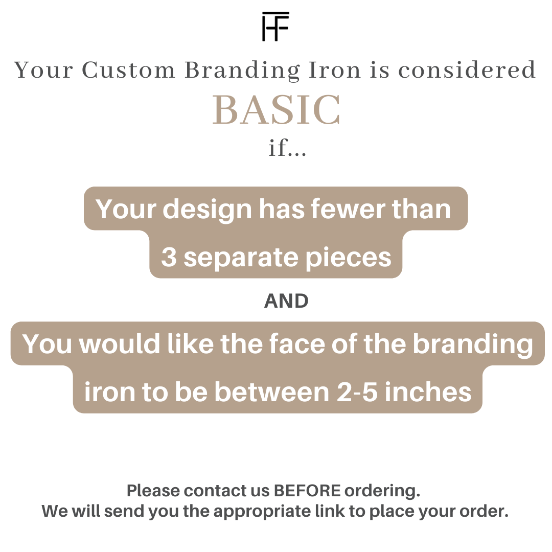 Handmade Custom Branding Iron - BASIC - The Heritage Forge