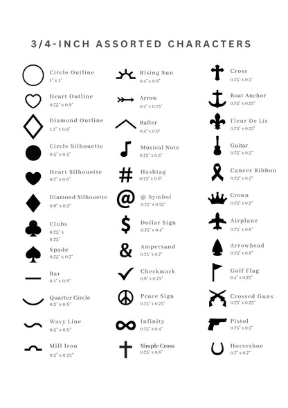 Assorted Characters Mini Branding Irons