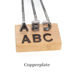 A-Z Alphabet Branding Irons - 3/4" Tall  - 26 Letters - 8" Straight Steel Handles - BBQ, Woodworking, Crafts, Monogram - The Heritage Forge