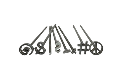 Mini Branding Irons - Symbols Collection - 8 ct
