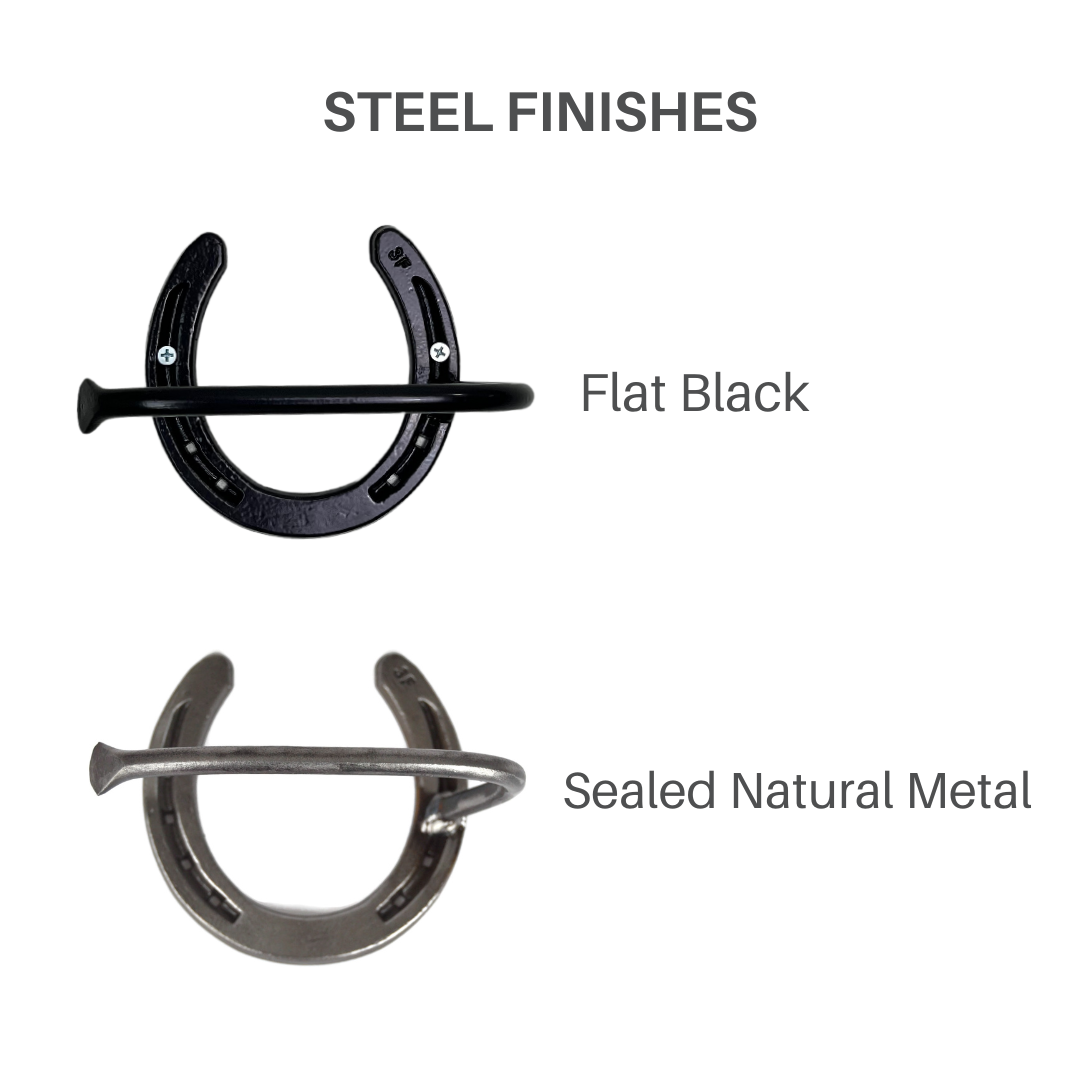 Rustic Horseshoe Railroad Spike Hook
