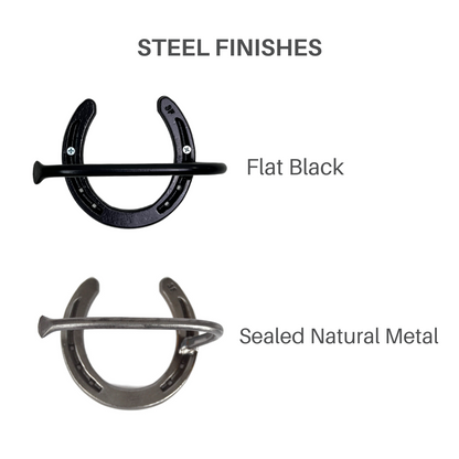 Rustic Horseshoe Railroad Spike Hook