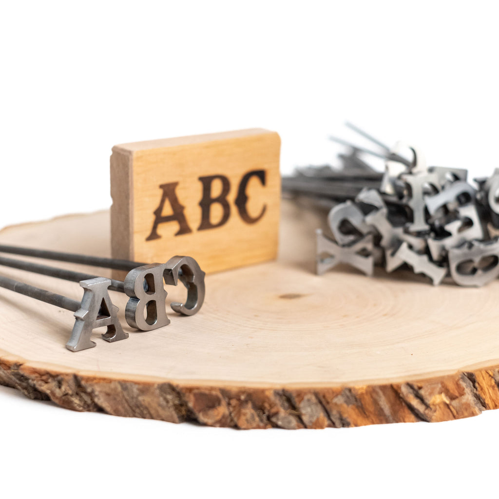 A-Z Alphabet Branding Irons - 1" Tall - Custom Cowboy Monogram - The Heritage Forge