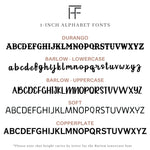 A-Z Alphabet Branding Irons - 1" Tall - Custom Cowboy Monogram - The Heritage Forge