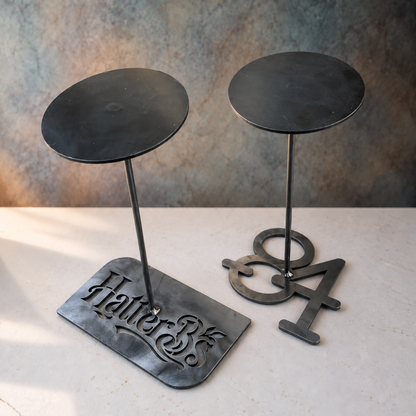 Personalized Metal Cowboy Hat Stand  |  Custom Logo Display for Hat Bar