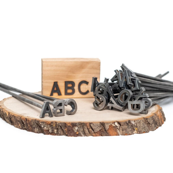 Wood Branding Iron for Personalized Crafts, Custom Woodworking, and  Grilling - AZ Alphabet - 26 Letters + 5 Special Characters- Wood Handles-  Too Big