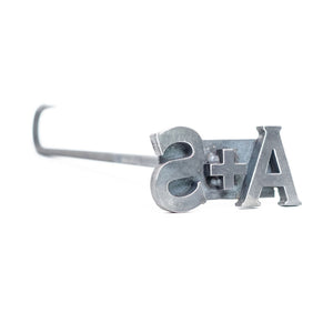 Custom Initial Monogram Branding Iron - 2" tall - The Heritage Forge