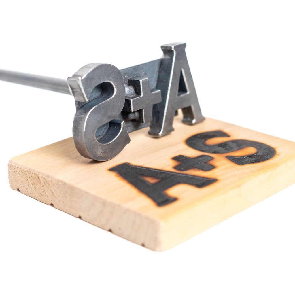 Custom Initial Monogram Branding Iron - 2" tall - The Heritage Forge