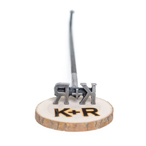 Custom Initial Monogram Branding Iron - 1" tall - The Heritage Forge