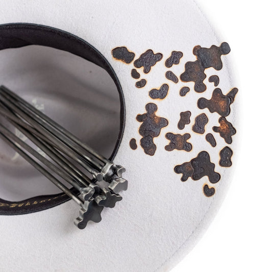Mini Cow Print Branding Irons - For Branding Hats, Leather, Wood, Felt, Cowhide - The Heritage Forge