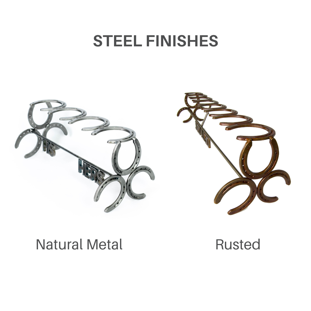Rustic Horseshoe Boot Rack -  1, 2, 3, or 4 pairs