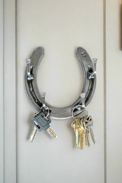 The Heritage Forge - Horseshoe and Horseshoe Nail Key Holder