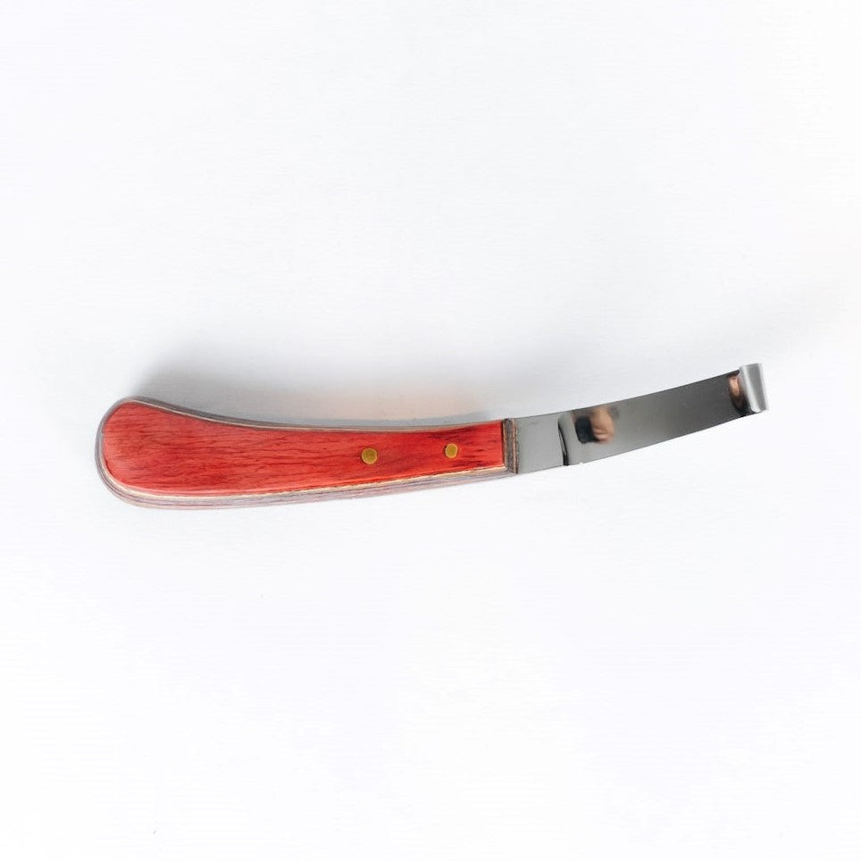 Left-Handed Straight Blade Hoof Knife w/ Lifetime Handle- The Heritage Forge