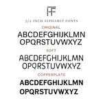 A-Z Alphabet Branding Irons - 3/4" Tall  - 26 Letters - 8" Straight Steel Handles - BBQ, Woodworking, Crafts, Monogram - The Heritage Forge
