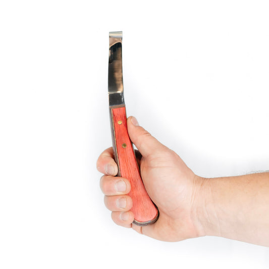 Right-Handed Straight Blade Hoof Knife w/ lifetime handle- The Heritage Forge