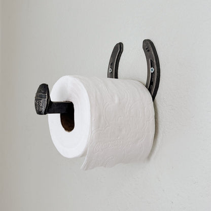 Horseshoe Railroad-Spike Toilet Paper Holder - The Heritage Forge