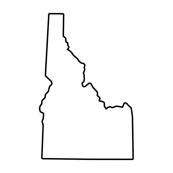 States of America Mini Branding Irons States Outlines - 1" Tall Straight Steel