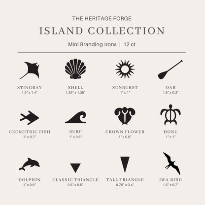 Mini Branding Irons - Island Collection - 12 ct