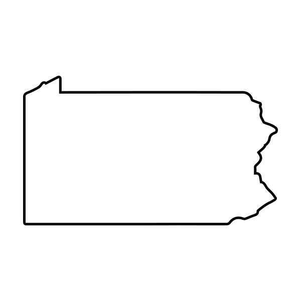 States of America Mini Branding Irons States Outlines - 1" Tall Straight Steel