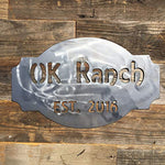 Custom Name and Date Ranch Sign - The Heritage Forge - 18 x 12