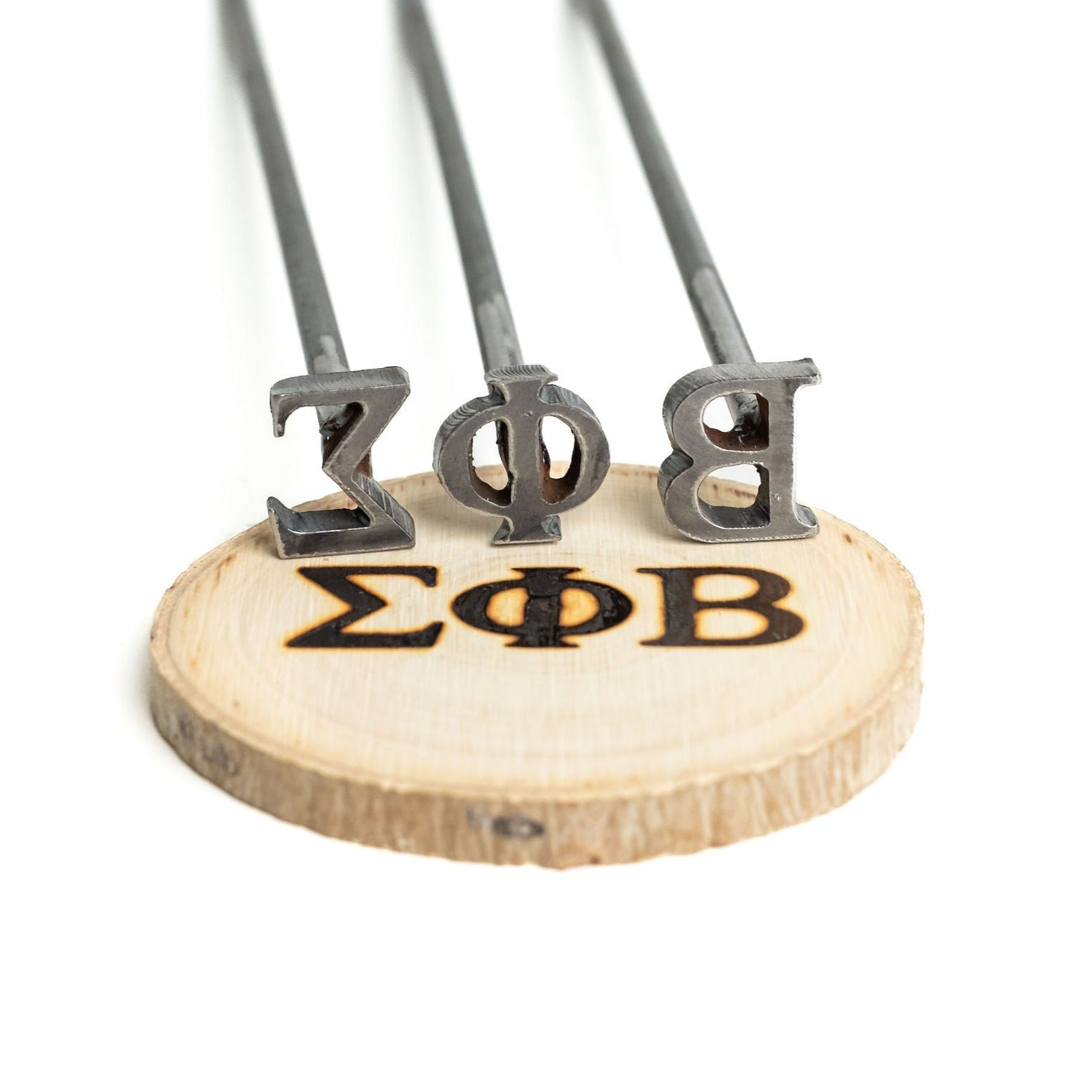 Mini 1" Branding Irons - Greek Alphabet - For Branding Hats, Leather, Wood, Felt, Cowhide - The Heritage Forge