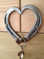 Hand-Forged Horseshoe Heart Hook Hanger - The Heritage Forge