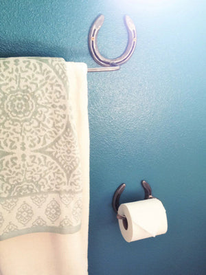 Rustic Horseshoe Toilet Paper Holder - The Heritage Forge