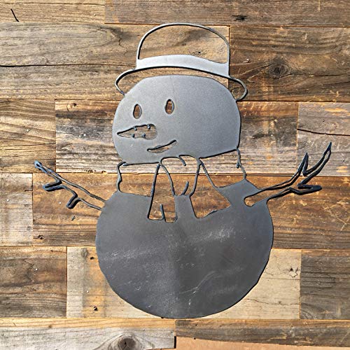 The Heritage Forge Rustic Home, Snowman Sign 20 x 20, Farmhouse, Metal Words, Kitchen Wall Decor, Home Decor, Farmhouse Sign, Christmas Holiday