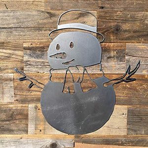 The Heritage Forge Rustic Home, Snowman Sign 20 x 20, Farmhouse, Metal Words, Kitchen Wall Decor, Home Decor, Farmhouse Sign, Christmas Holiday