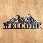 The Heritage Forge Rustic Home, Mountain Welcome Sign 20 x 8, Motivational, Metal Words, Kitchen Wall Decor, Home Decor, Farmhouse Sign, Motivational