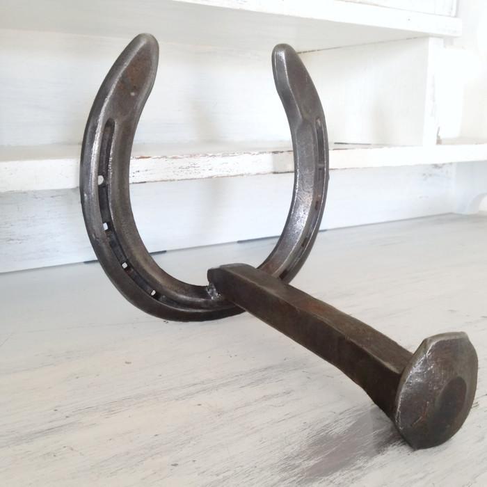 Cobre Railroad Spike Toilet Paper Holder Floor Standing - High Country Iron  LLC