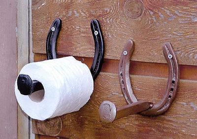 Horseshoe and Railroad-Spike Toilet Paper Holder - The Heritage Forge