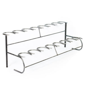 Rustic Double Decker Horseshoe Boot Rack - 8 pairs - The Heritage Forge