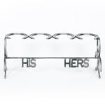 Handmade His and Hers Horseshoe Boot Rack - 2 pairs - The Heritage Forge
