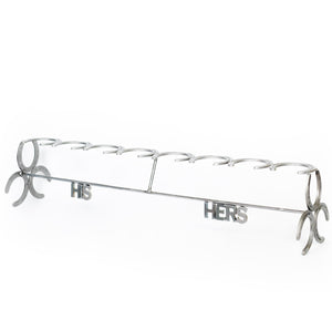 Handmade His and Hers Horseshoe Boot Rack - 4 pairs - The Heritage Forge
